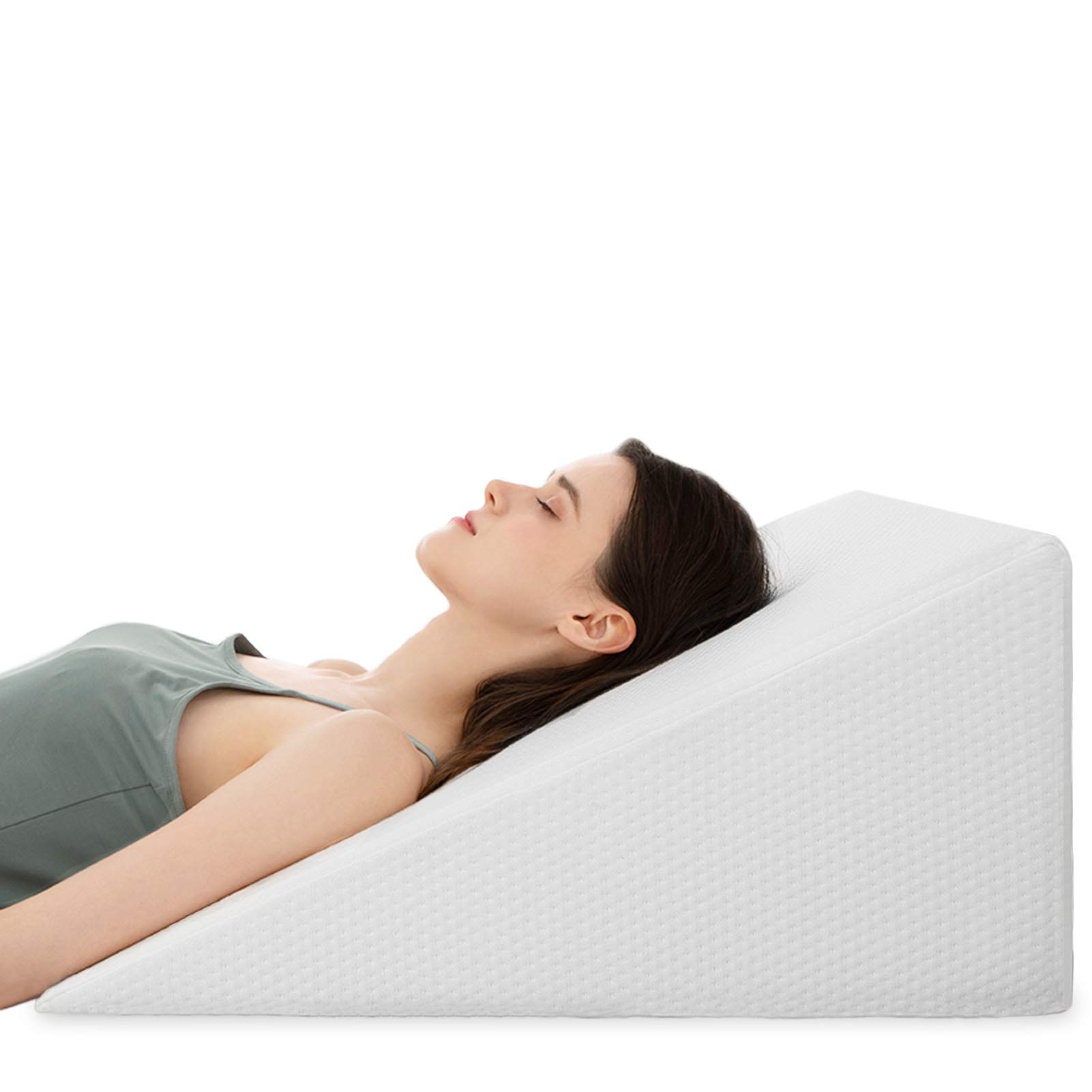 Bed Wedge Pillows Leg Elevation Reading Pillow & Back Support Wedge Pillow - for Back and Legs Support, Back Pain, Leg Pain, Pregnancy, Neck and Shoulder Joint Pain, Sleeping 10" x 24" x 24"