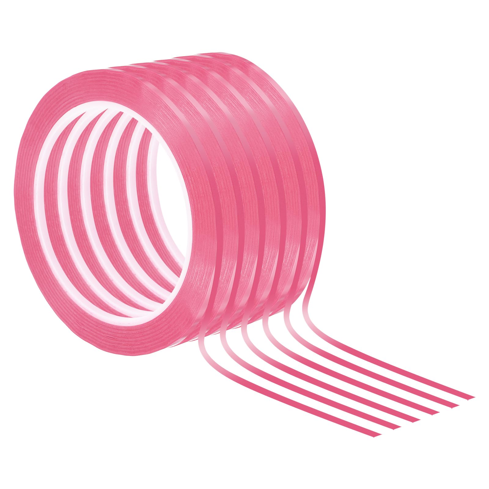 PATIKIL 1/8" Whiteboard Tape, 6 Pack Thin Dry Erase Tape for Graphic Chart Marking DIY Art, Pink