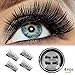 LEDitBe Magnetic False Eyelashes, 3D Black Dual Magnetic, Ultra Thick Ultra Solf And Long for Entire Eyes, Glamorous, Natural Look, Handmade Reusable Eyelashes (Black) 1 Pair/4Pcs