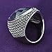 Mytys Vintage Black Marquise Crystal Silver Cocktail Ring Fashion Jewelry for Women