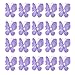 50pcs Wired Mesh Stocking Glitter Butterflies (Purple)