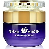 Snail Anti Wrinkle Face Moisturizer with Hyaluronic Acid, 95% Snail Secretion Filtrate Anti Aging Cream for Skin Repair & Tighten, Repair Damage, Promote Regeneration, Deep Hydration Locked, 1.76oz
