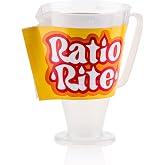Ratio Rite Measuring Cup ONLY, NO LID, Clear | Lid Not Included, Made in USA, Perfect Gas Oil Pre-Mix Everytime, No Lid Cup Only