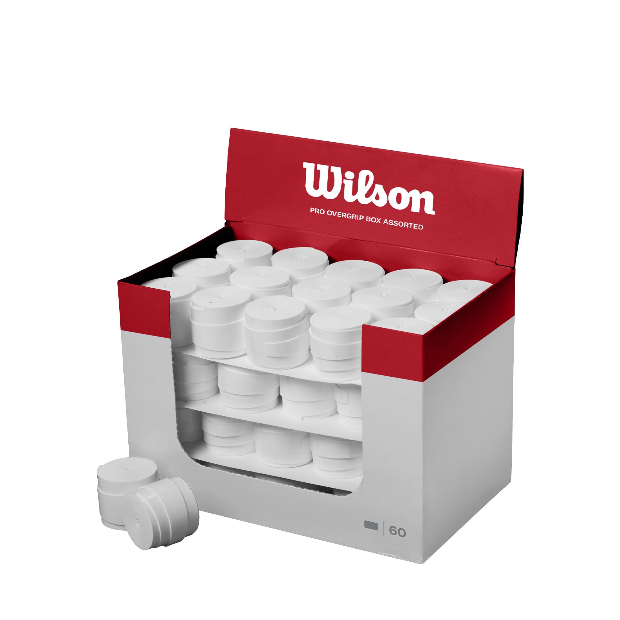 Wilson Pro, Overgrips unisex para adultos, blanco (White), paquete de 60