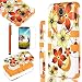 Galaxy S4 Case, S4 Case - ULAK 3 in 1 Hybrid High Impact Case for Samsung Galaxy S4 i9500 With Soft TPU and Hard PC (Flower- Orange)