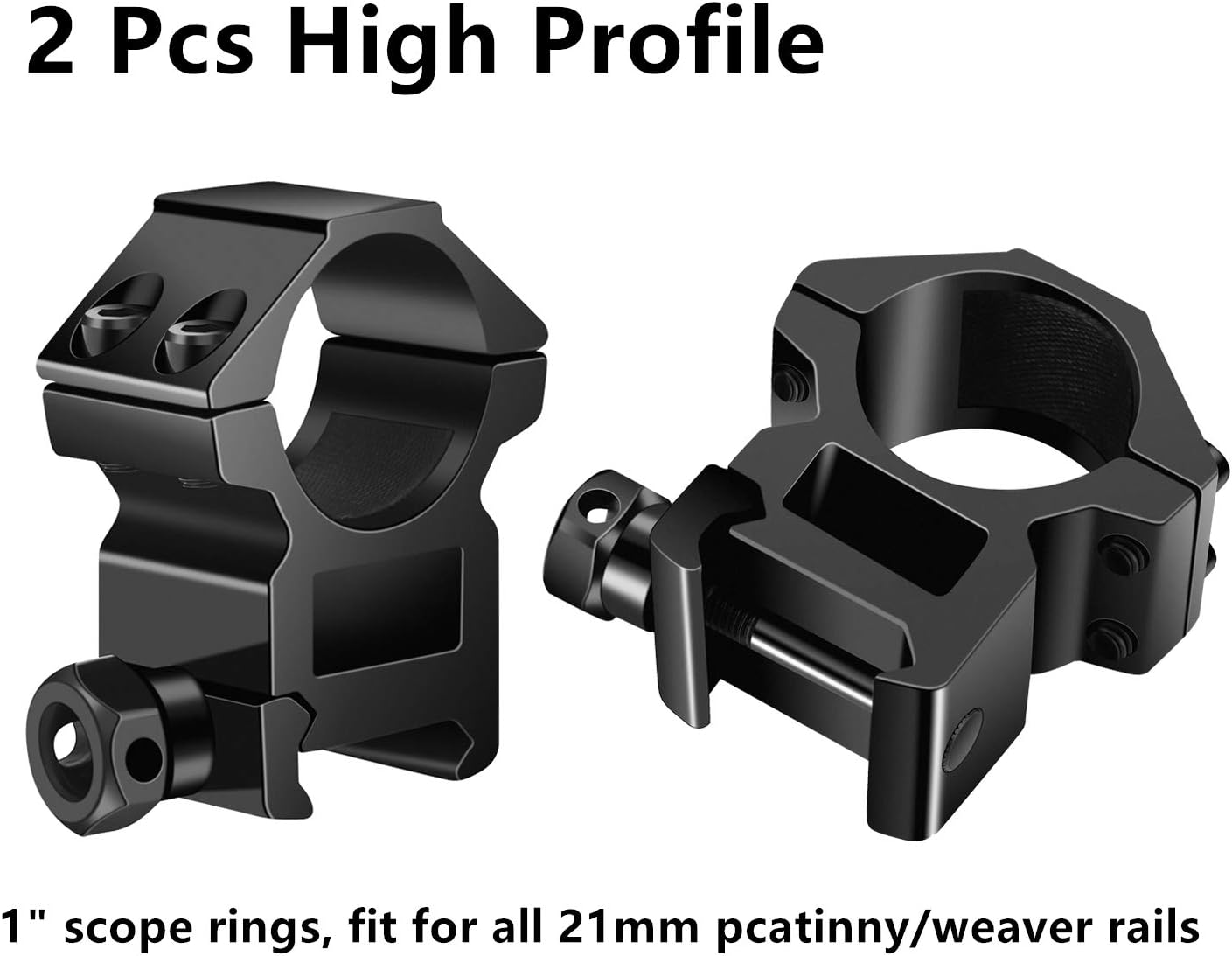 TACwolf 1 Inch Scope Rings, 2Pcs Medium Profile and 2Pcs High Profile Scope Mount Rings for Picatinny/Weaver Rail : Sports & Outdoors