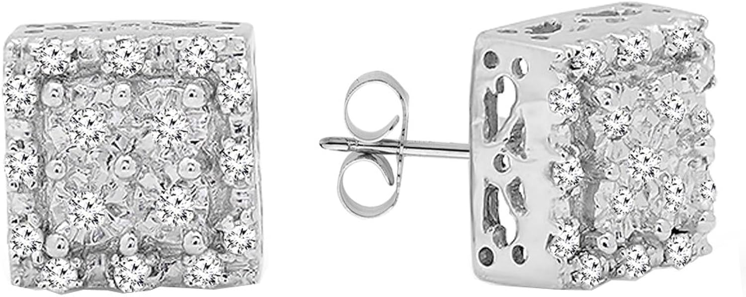 DazzlingRock Collection Argent 925 Argent sterling Rond I-J Diamant blanc