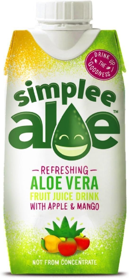 Simplee Aloe Refreshing Aloe Vera Fruit Juice Drink with Apple & Mango 330ml