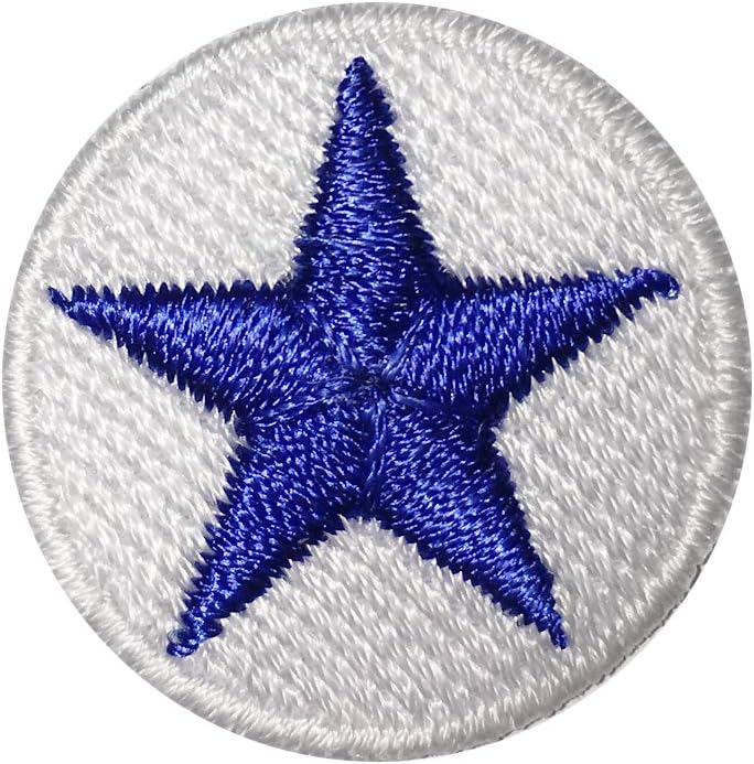 Blue Star Patches Iron On 10 Pack 1" Embroidered Reward Star Patch for Sport Programs