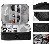 HCFGS Travel Cable Organizer Bag 3-Layer Large 28x21x10cm Black view 4