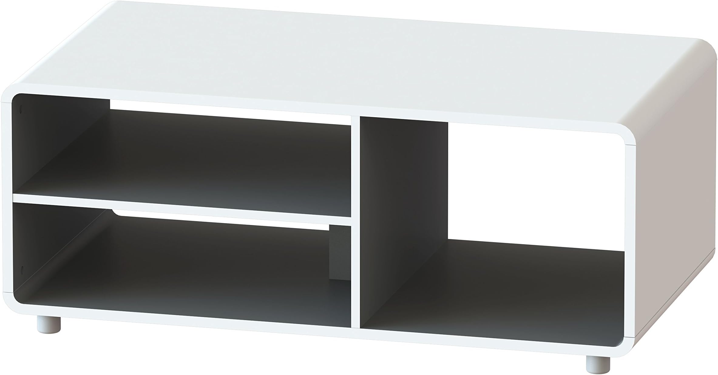 Loma Living Cruise Coffee Table, Wood, White/Grey