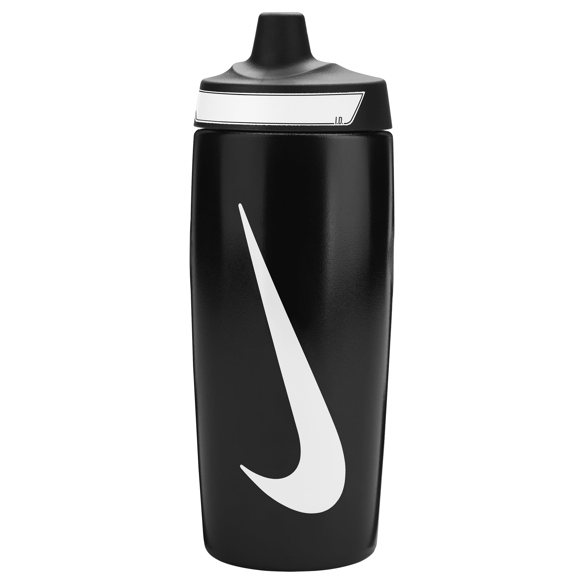 Nike Refuel Bottle Grip 18oz 532ml Water Bottle Sports Bottle Training Fitness Non-Slip Grip, Black/Black/White