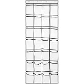 GOMAJI 28 Large Pockets Over the Door Shoe Organzier, Hanging Shoe Organizer for Door Large Capacity Shoe Storage Bag with 4 Metal Hooks