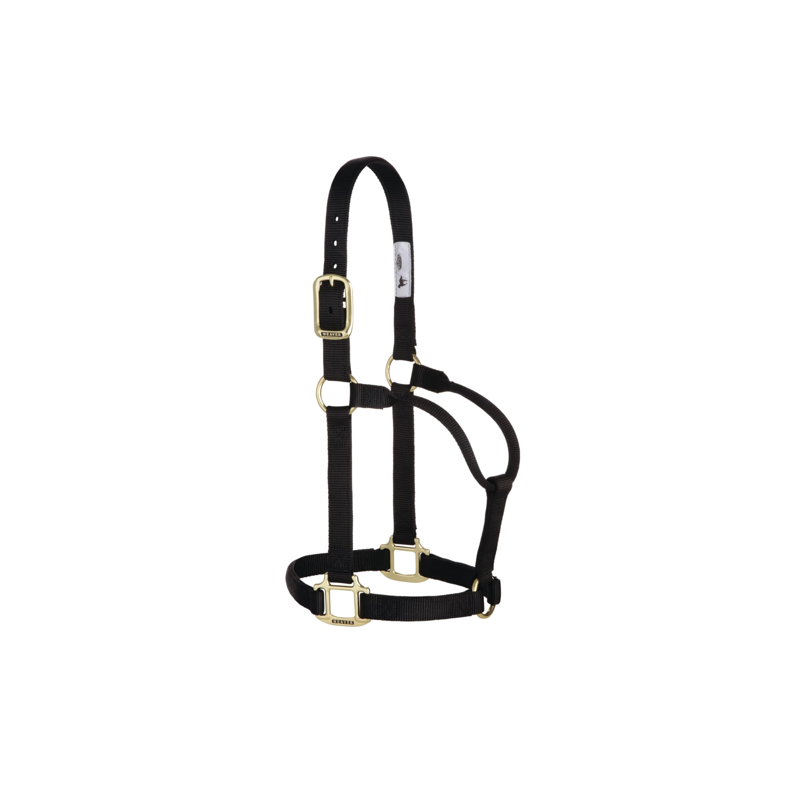 Weaver Leather Original Non-Adjustable Nylon Horse Halter, Large, Black