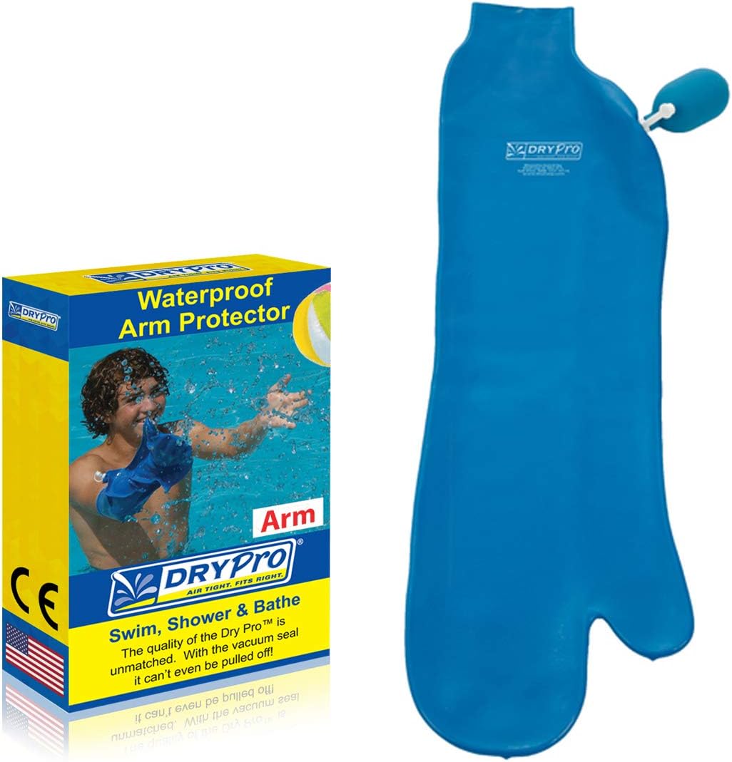 DryCorp Waterproof Full Arm Cast Cover, Medium, Blue: Health & Personal Care