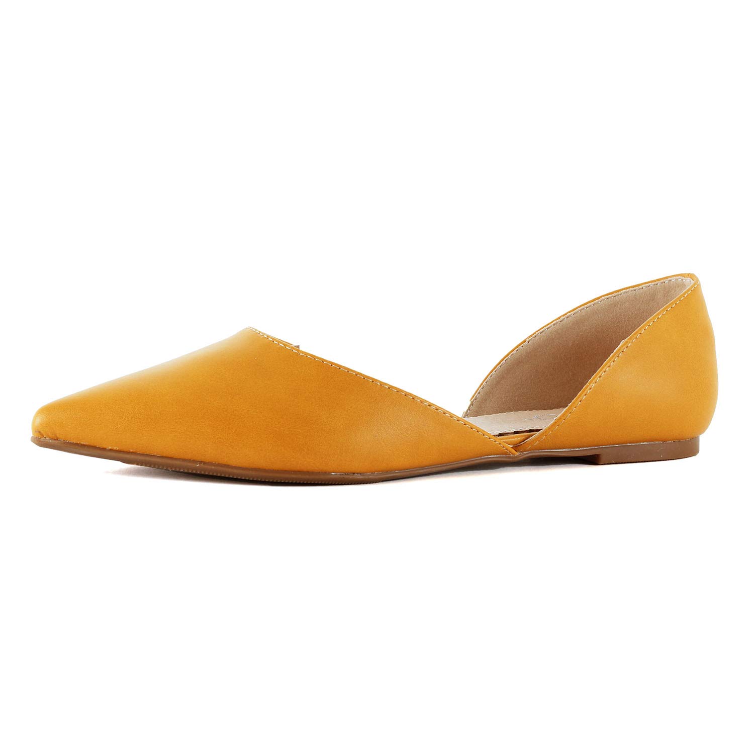 Guilty Heart Womens D'Orsay Almond Pointed Toe Slip On Casual Flats - Image 3