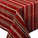 Benson Mills Christmasville Plaid Metallic Fabric Christmas Table Cloth, Winter, Holiday and Christmas Tablecloth (60
