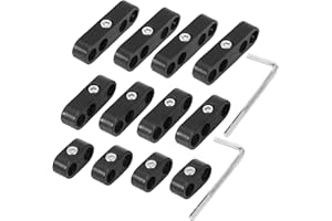 TUCKBOLD 12pcs 7mm 8mm Car Engine Spark Plug Separators Ignition Wire Separators Holder Black Automotive Parts