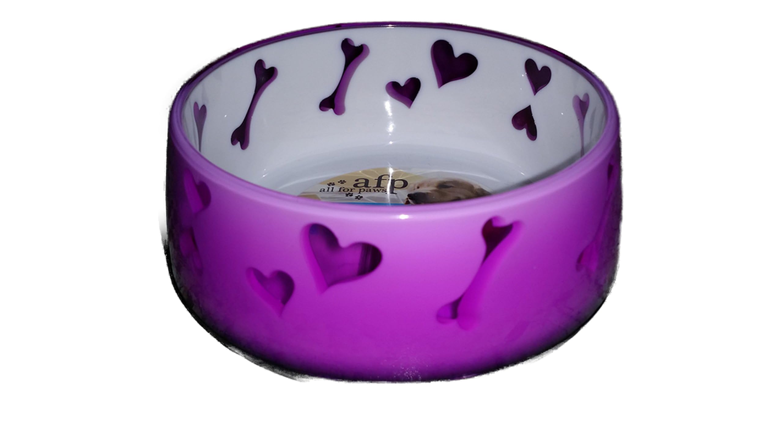 ALL FOR PAWS Lifestyle Dog Love Bowl, Small, Pink, 2.36 kg