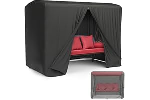 Yalissey Outdoor Swing Cover 2/3 Seater Patio Swing Cover Waterproof Swing Covers for Outdoor Furniture,Garden Swing Patio Furniture Cover Durable Waterproof UV Resistant,86.6L×49.2W×70H