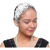 Beaupretty Womens Fascinators Hat Bridal Wedding Veil Mesh Lace Headband Tea Party Headwear Fascinator Veil Headband