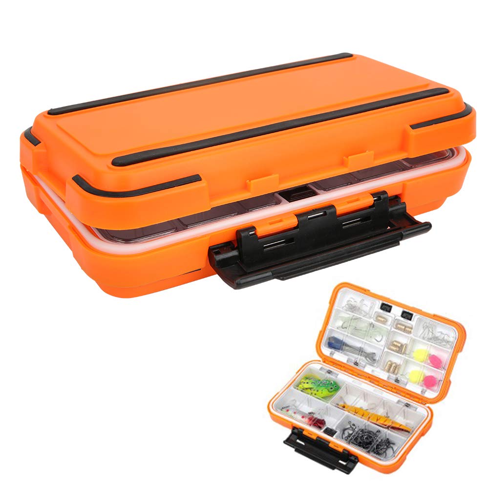 Waterproof Fishing Tackle Box Organizer, Lure Hooks Storage Case Built-in Sliding Switch(L),Other fishing tools and accessories