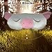 MSSilk Sleep Eye Mask- Smoothing Mulberry Silk- Adjustable Elastic Strap- Lightweight- with A Bonus Pair of Earplug in a Carry Pouch (Lovely Flying Pig)