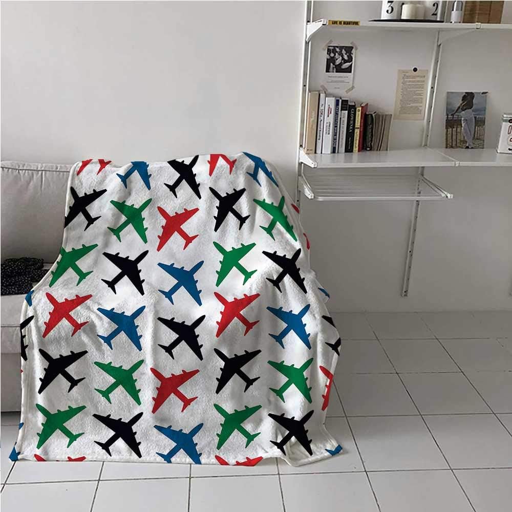 Bed Blanket Airplane, Aircraft Transportation Spring Summer Quilt/Throw