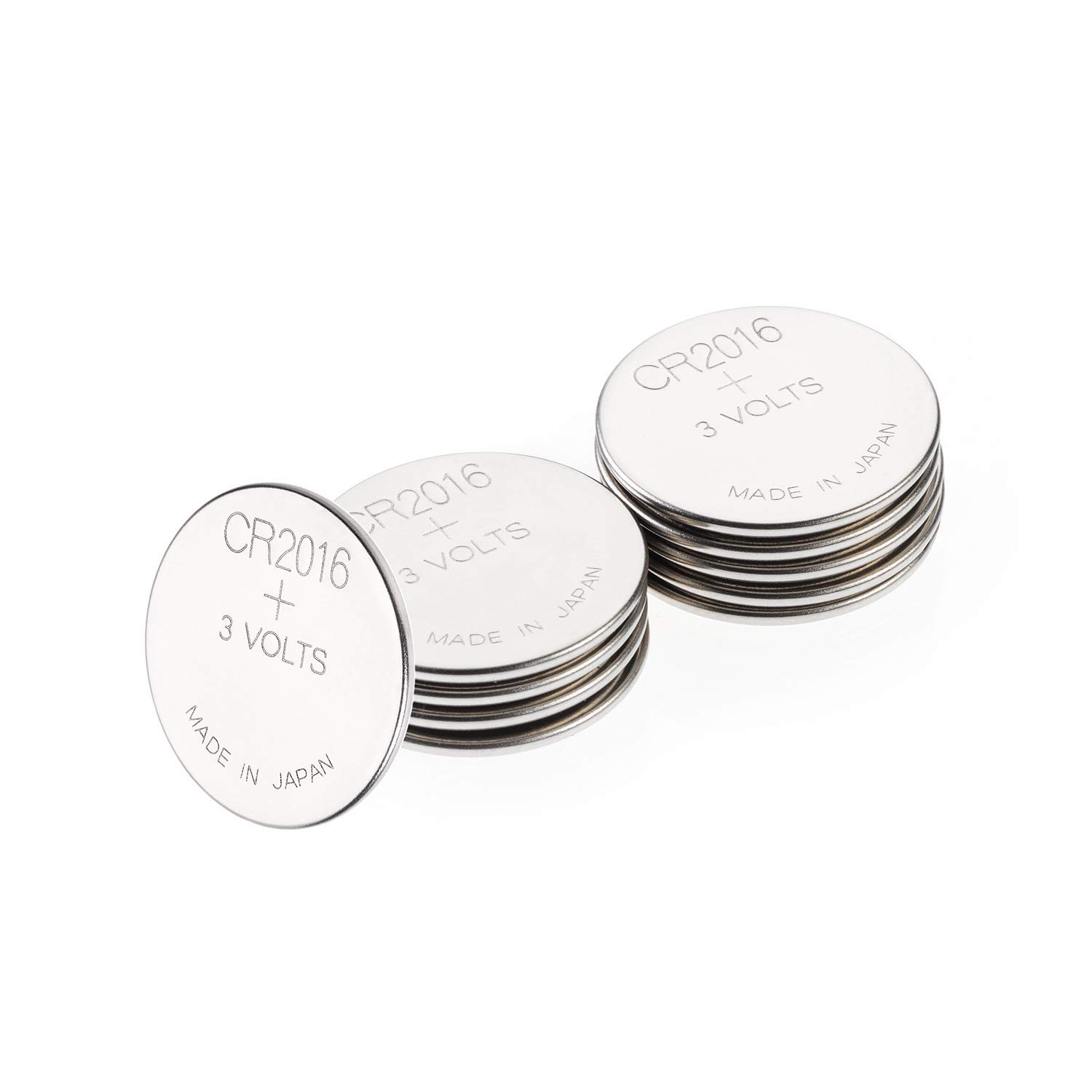 2016 Battery Pack of 10-3V CR2016 / DL2016-3 Volt Lithium coin cell batteries - Button Batteries ideal for: Casio watch/Car Key battery-Suitable for everyday use in a variety of devices