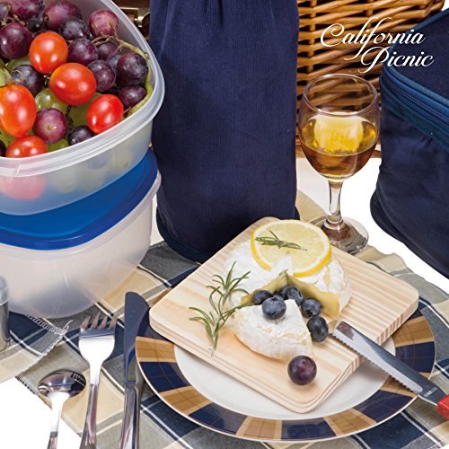 Picnic Basket Set DELUXE Marshall Collection 4 Person Coffee