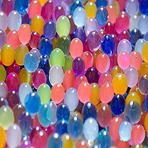 Water Beads, 8 OZ pack Almost 20000 !! Sooper Beads Crystal Water Gel Bead Rainbow Mix Used For