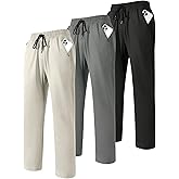 Orrfreer 3,4 Pack Men's Sweatpants with Zipper Pockets Lightweight Joggers for Men Athletic Pants Workout Running Gym