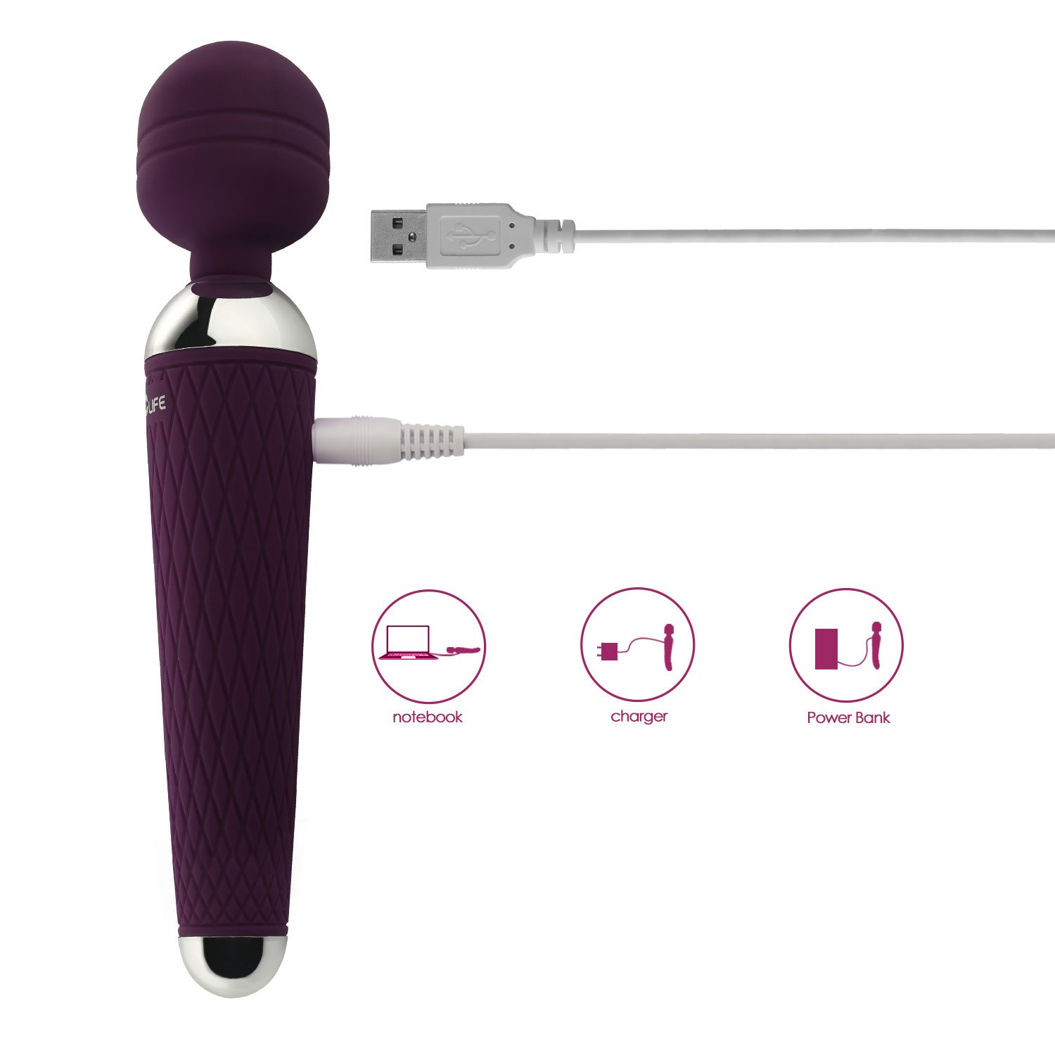 Rechargeable Massager with 16 Powerful Speeds, CRDC Life Portable Therapy Body Massager for Muscle Aches and Sports Recovery