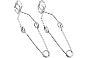 LOVEIYSP Lovelysp Steel Wire Test Tube Clamp Tube Heating Glass Tube Tongs Experiment Testing Holder Tool for 5-40mm Laboratory Test Tubes 2PCS