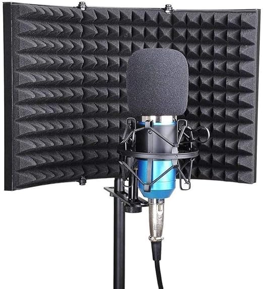 eWINNER 3door Microphone Isolation Shield, Studio Mic Sound Absorbing
