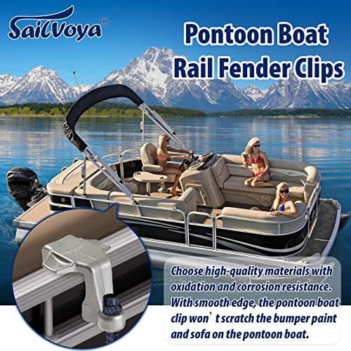 Boat Bumper Clips, Pontoon Boat Fender Clips for Docking, Pontoon Boat