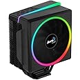Aerocool Cylon 4 ARGB CPU Cooler, 1 x 120mm PWM Fan, ASUS Aura Sync, Mystic Light Sync, Gigabyte RGB Fusion, Compatible for AMD and Intel Platforms, The Perfect Air Cooling Solution | Black