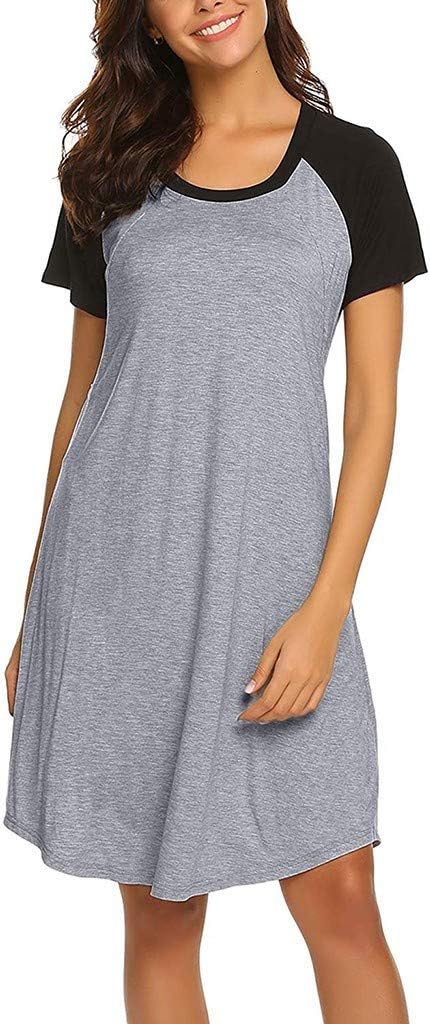 Women's Maternity Dress Nursing Nightgown for Breastfeeding Nightshirt Sleepwear Mama Baby Shower Long Dresses S-XL
