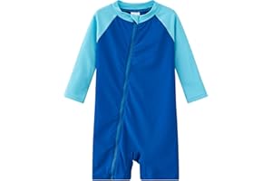 UMELOK Baby Boys' Swimsuit Full Zip UPF 50+ Sun Protection Swimwear