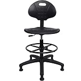 TAKE UR SEAT&reg; Deluxe Drafting Lab Stool Chair, 18'' Adjustable Footring, 10'' Adjustable Height, 450 lbs seat Capacity, Heavy Duty, Shipped Within 24 Hours (Glide Non-Rolling)