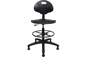 TAKE UR SEAT® Deluxe Drafting Lab Stool Chair, 18'' Adjustable Footring, 10'' Adjustable Height, 450 lbs seat Capacity, Heavy Duty, Shipped Within 24 Hours (Glide Non-Rolling)