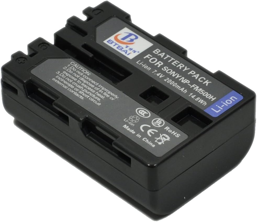 BTBAI NP-FM500H Battery for NPFM500H a58 a77 II a 850 A99 Alpha a99 a 560 A560 A900B a 580 SLT-A58K a 100 a 200 a 300 a 350 a 700 A100 A200 A300 A350 A450 A500 A500B A500L A500Y A550 Camera k1a - Image 4