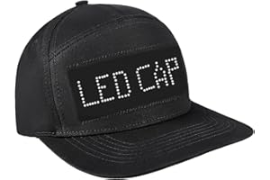 alavisxf xx LED Cap, Detachable LED Display Screen Smart Hat Adjustable Cool LED Baseball Cap for Party Christmas Halloween(Black)