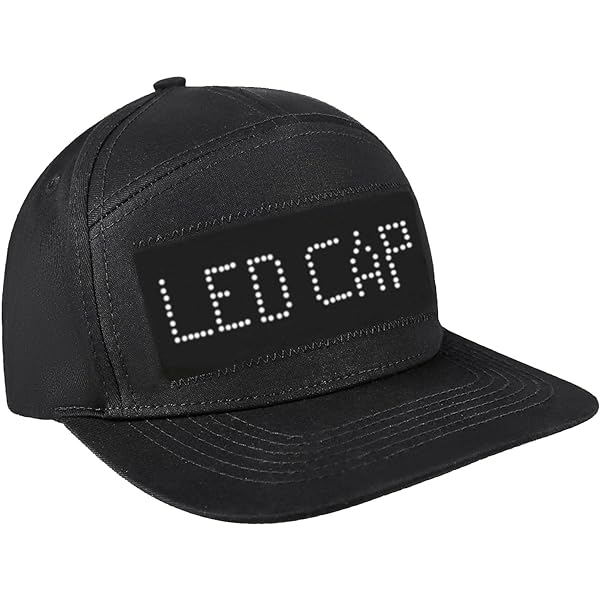 Women\'s Black Led Display Up Baseball Cap With Bluetooth Personalized Messages USB Rechargeable Unisex Baseball Cap Bluetooth APP  main image 2