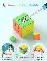 ROXENDA 3x3 Speed Cube Stickerless Frosted ABS Fast Turning Puzzle view 5