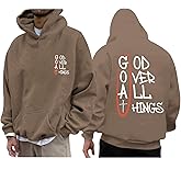 Lytiarul Christian Hoodies for Men Bible Verse God Sweatshirt Jesus Faith Hoodie Inspirational Cross Graphic Vintage Pullover