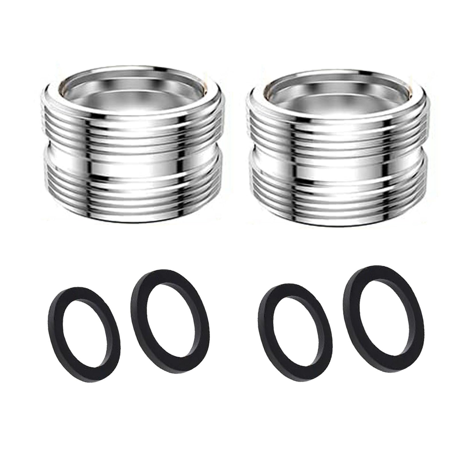 2 Pieces M22 to M22 Tap Adapter Thread Adapter for Male Thread M22 and M22, Ideal for Connectors for Kitchen Taps, Water Saving, Water Filter, Hoses