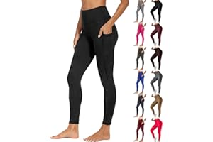 FAVIPT Leggings for Women Tummy Control Butt Lifting Yoga Pants Compression Workout Leggings High Waisted Tights with Pockets