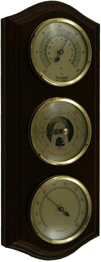 Fischer Instrumente 9175 22 Aus Massivem Mahagoni Und Messing Thermometer Hygrometer Barometer Traditionelle Wetterstation Amazon De Garten