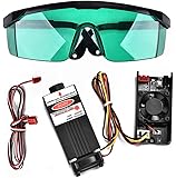 Uttiny Laser Module, 2.5W 450nm TTL PWM Control BlueAdjustable Laser Head Used As Head Engraving Module With Goggles For DIY Laser Engraver Machine (5500mW)